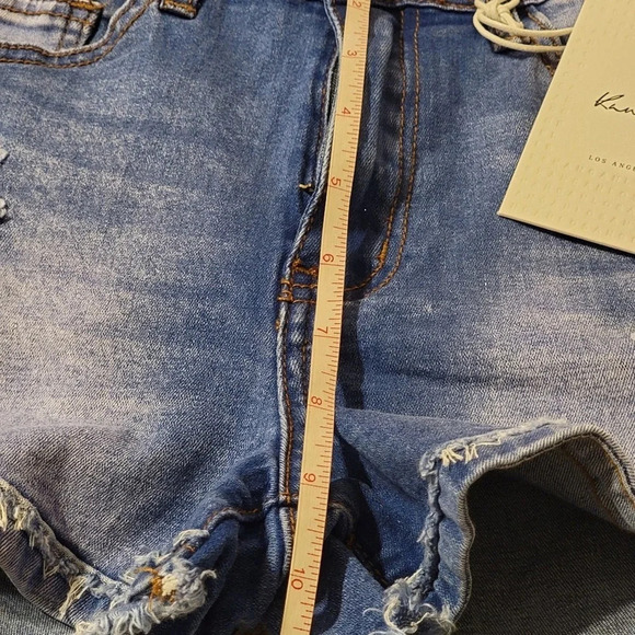 KANCAN Women's Regular Distressed Mid Rise KC11143ML Jean Shorts Size 25 - Picture 16 of 16